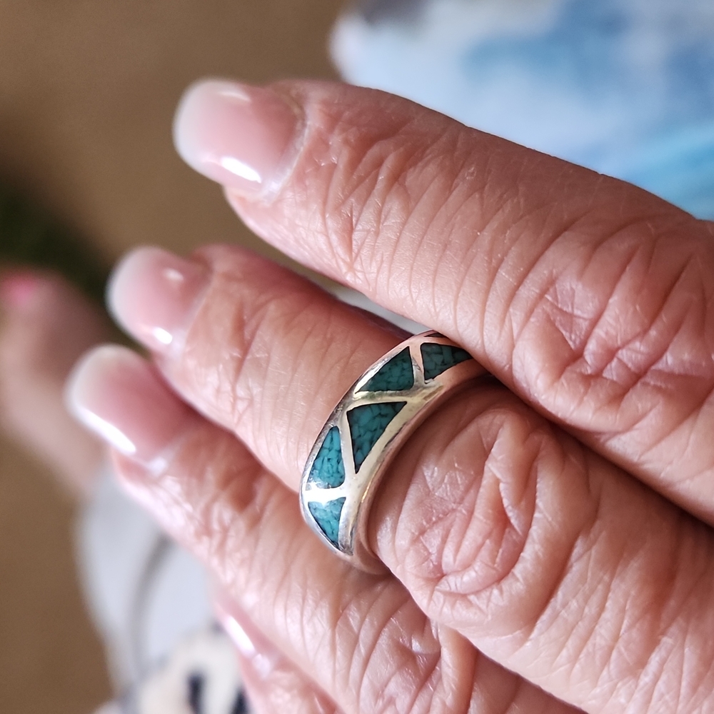 Turquoise inlay ring